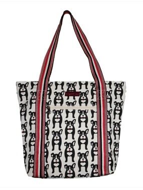 Striped Tote Black Dog